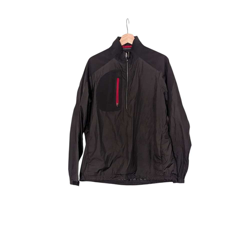Zero Restriction Men's Black Windbreaker 1/3 Zipper, M